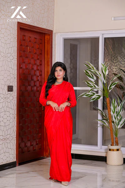 Red Pure Medium Silk Saree ZK-0015