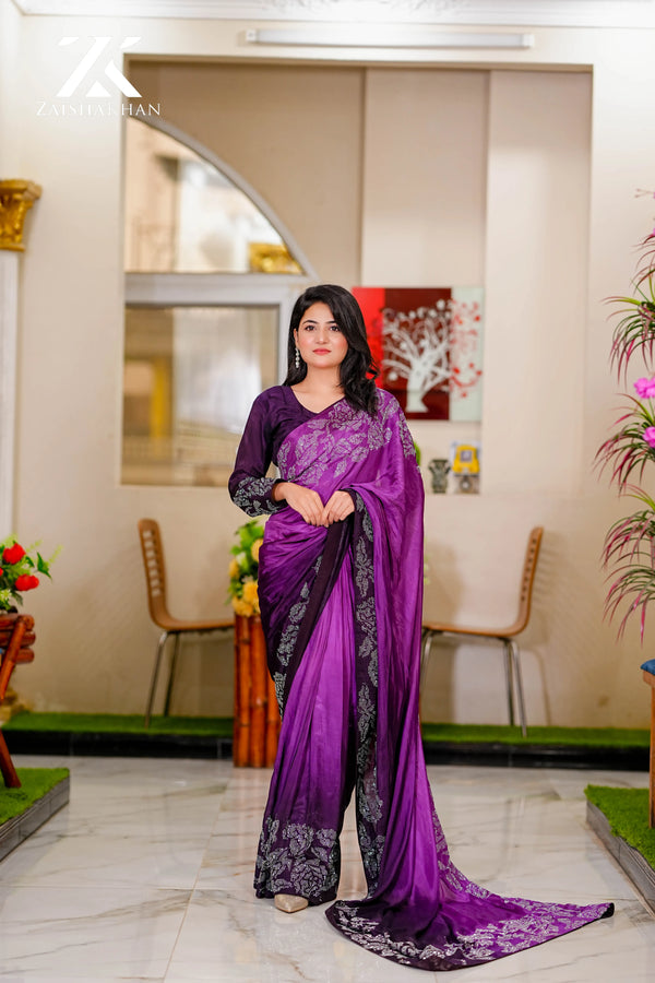 Purple Pure Medium Silk Saree ZK-0020